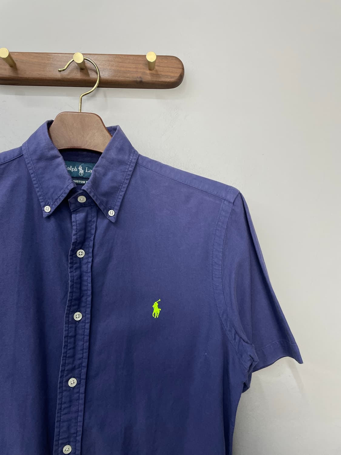 폴로 랄프로렌 솔리드 퍼플 반팔 셔츠 H1489 상품이미지3