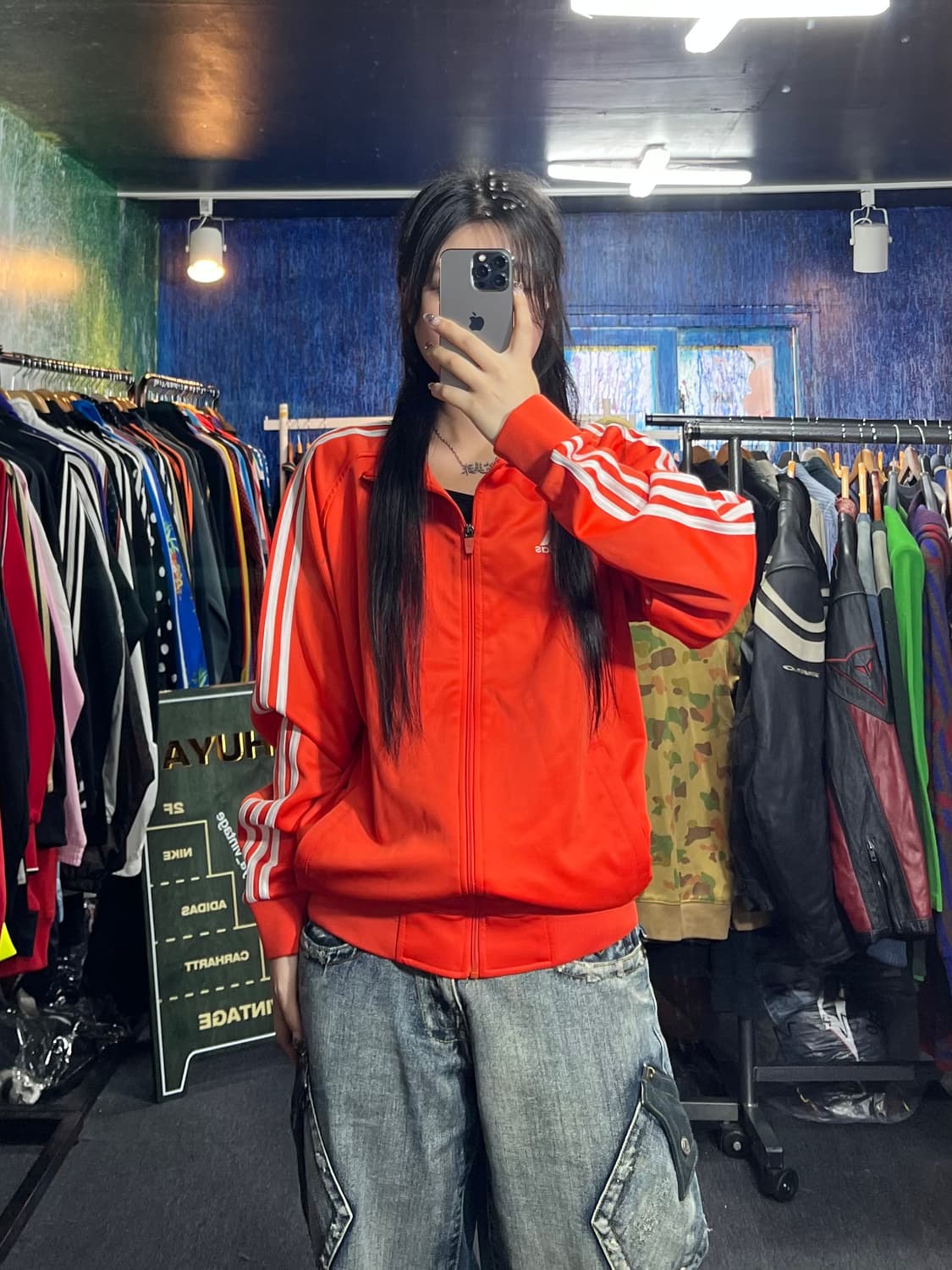 아디다스 오렌지 져지 L 상품이미지1