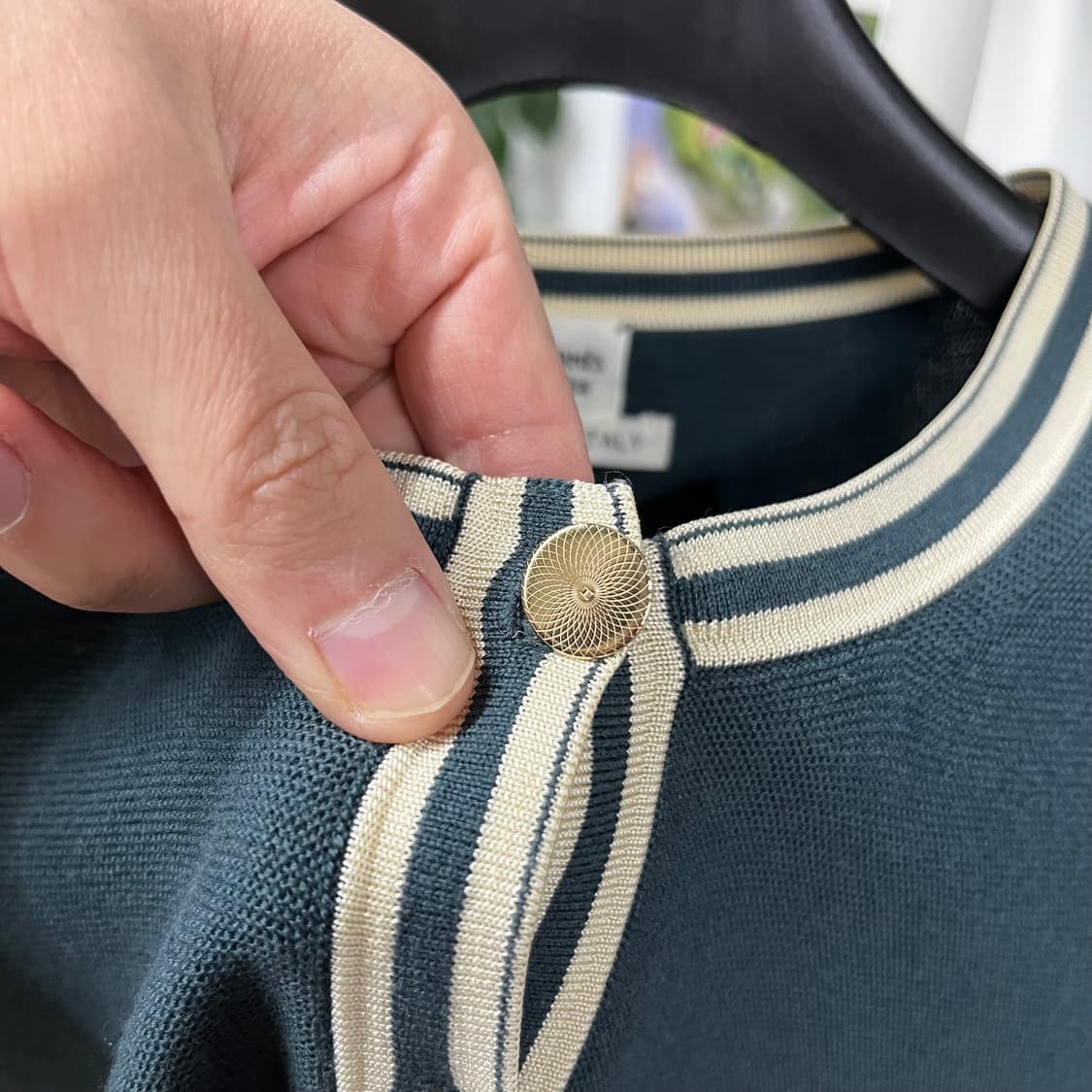 에르메스 캐시미어 블렌드 버튼 롱슬리브 34 상품이미지4