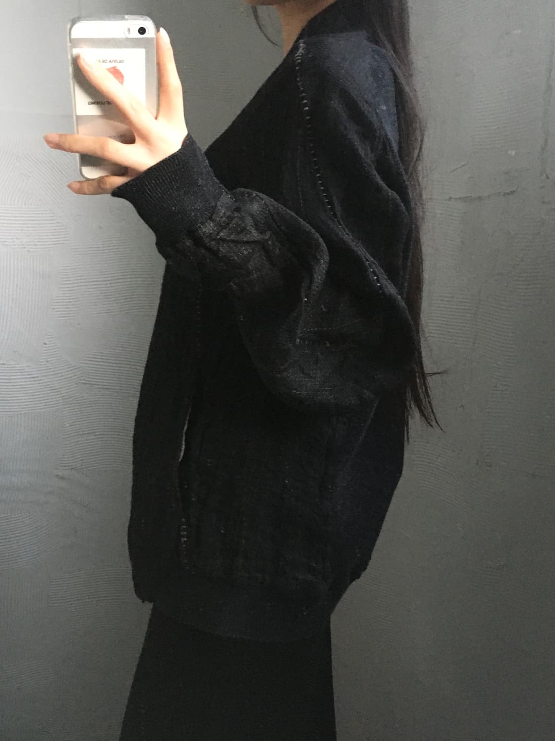 TRANSIT 트랜짓 블랙 컬러 투웨이 지퍼 져지 상품이미지3