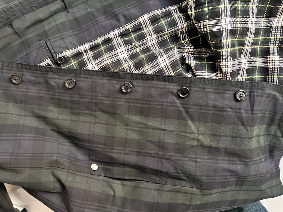 bless 체크 원 버튼 롱 코트 상품이미지6