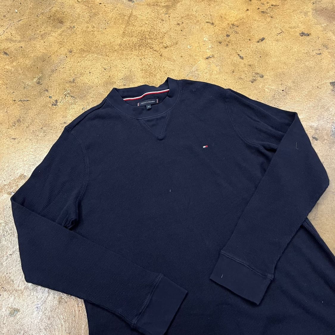 [정품/XXL] 타미 와플 긴팔티셔츠 네이비 b16 상품이미지1