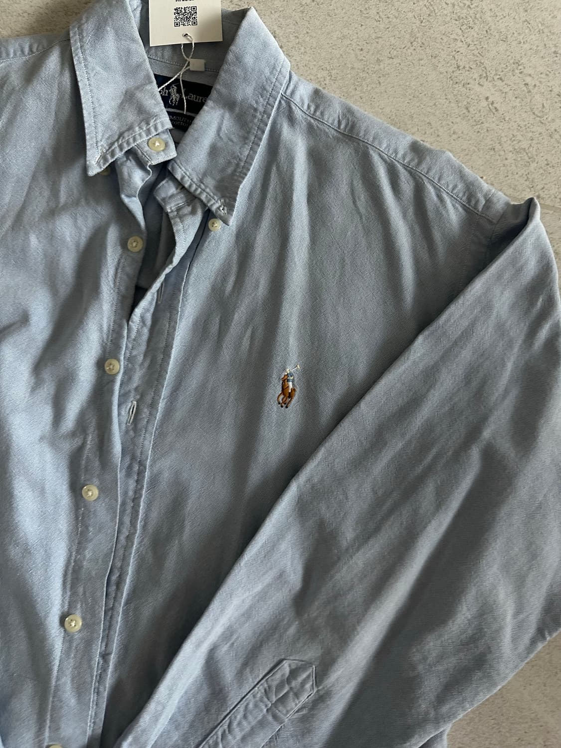 폴로 랄프로렌 옥스포드 하늘색 옥스퍼드 셔츠 상품이미지1