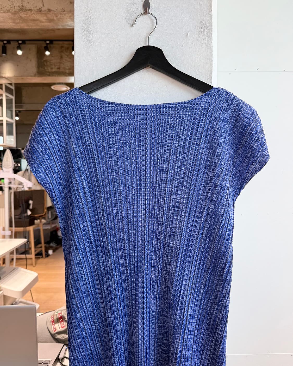 플리츠 플리즈 블루 링컬 슬리브리스 원피스 상품이미지6