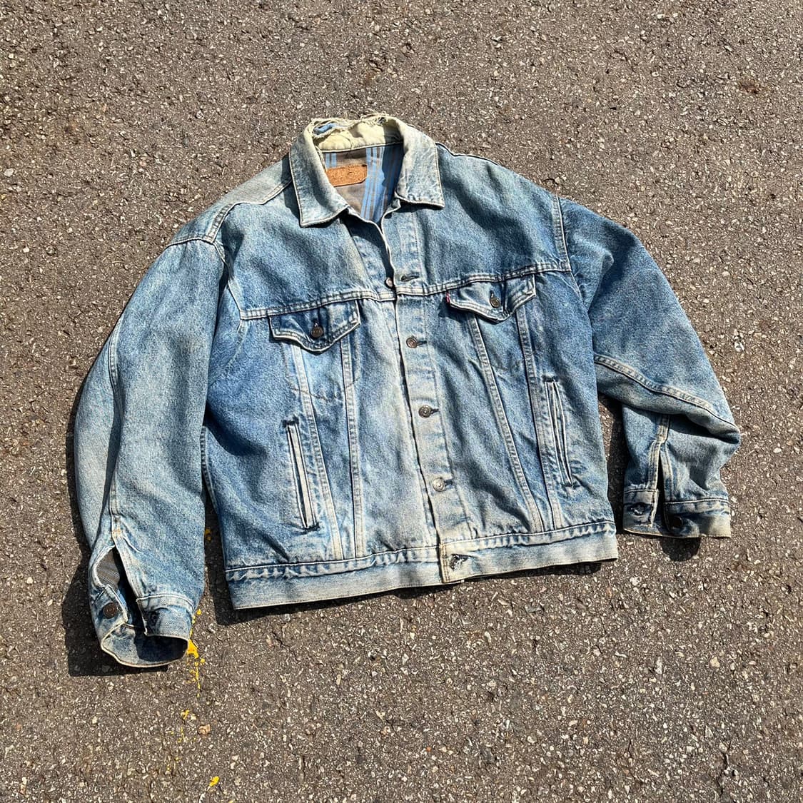 90s 리바이스 3rd 플란넬 라이닝 자켓 made in usa (L) 상품이미지1