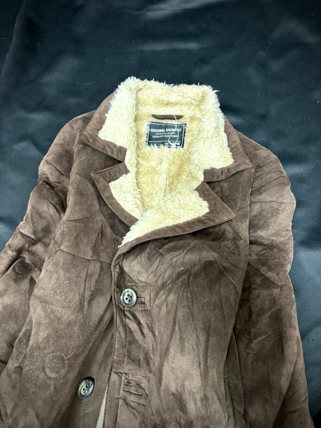 Fur Trimming Synthetic Leather Brown Mus 상품이미지7