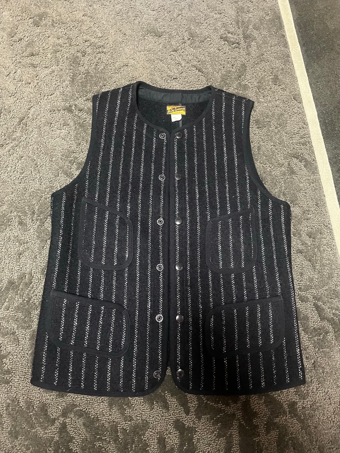 40) 리얼맥코이 조맥코이 울 스트라이프 베스트 상품이미지2