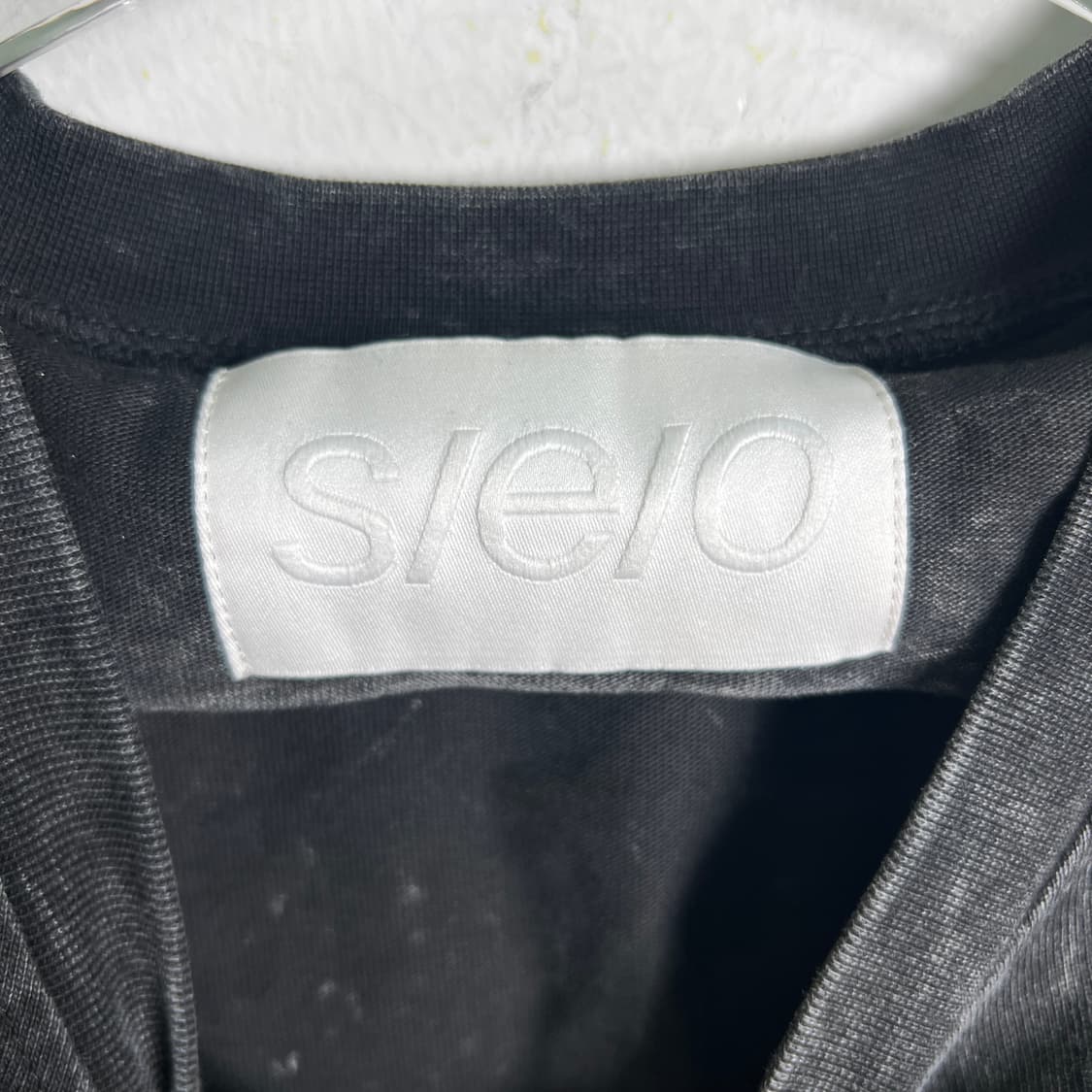 seo 에스이오 백리스 폴디드 워싱 블리치드 반팔 티셔츠  상품이미지4