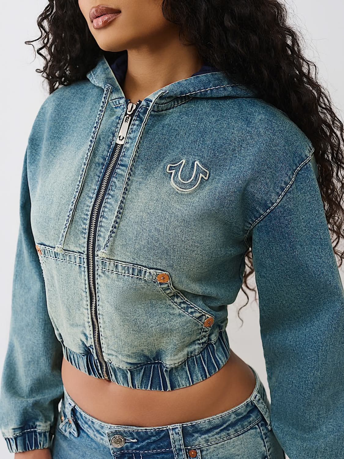 [새제품] 트루 릴리젼 빅티 데님 후드집업 상품이미지2