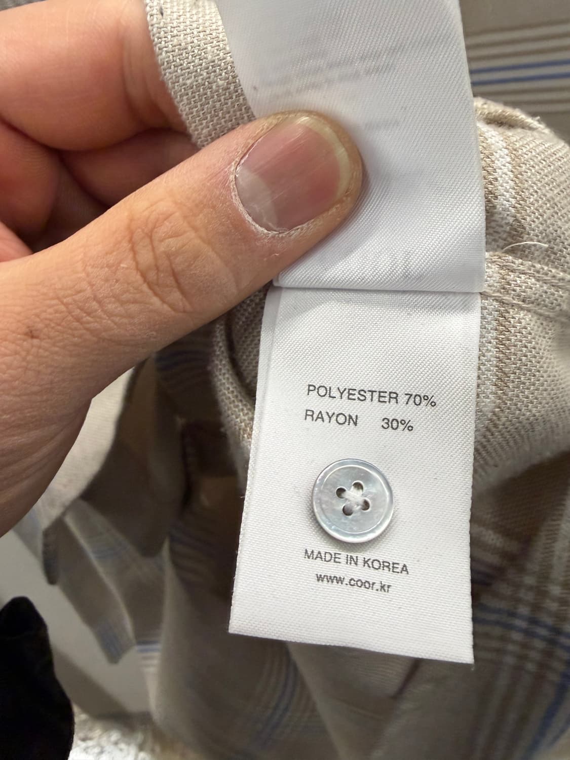 Coor 쿠어 체크 셔츠 L 상품이미지6