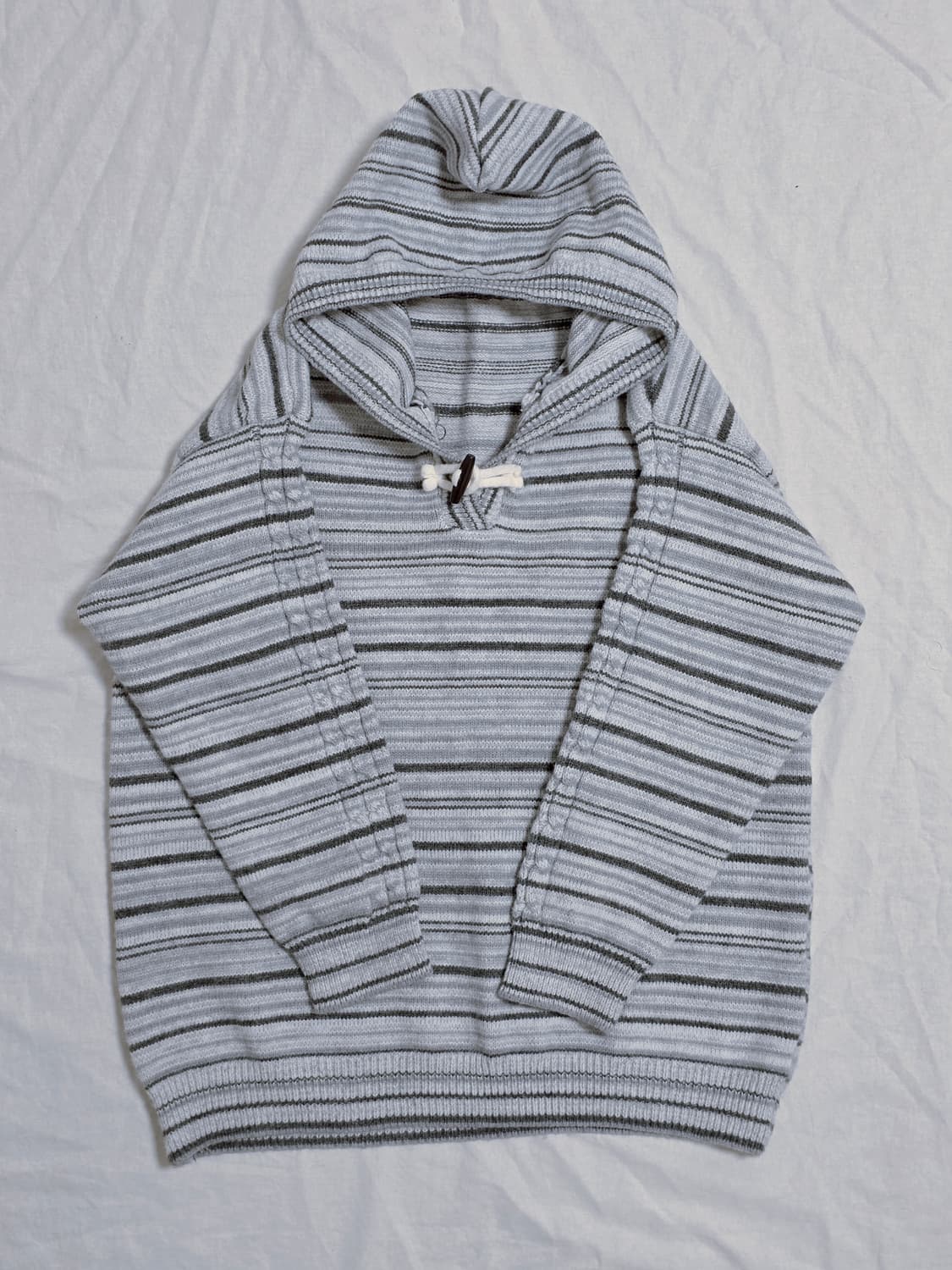 모리걸 너드 스트라이프 꽈배기 후드 니트 일본빈티지 상품이미지2