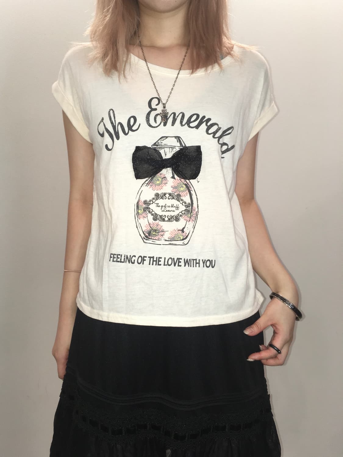 jpn vintage romantic lace ribbon t shirt 상품이미지3