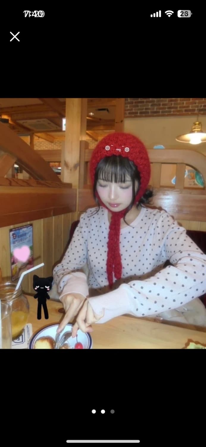 스컬프터 도트 가디건 레이 가디건 상품이미지2