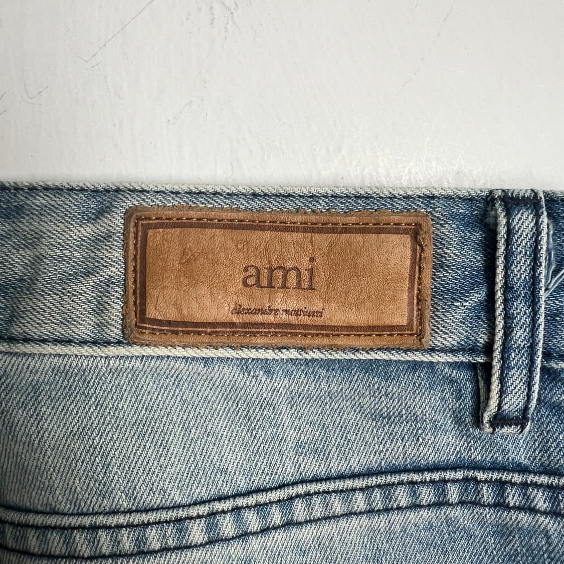 15SS AMI 아미 디스트로이드 워싱 슬림 데님 팬츠 32 상품이미지8