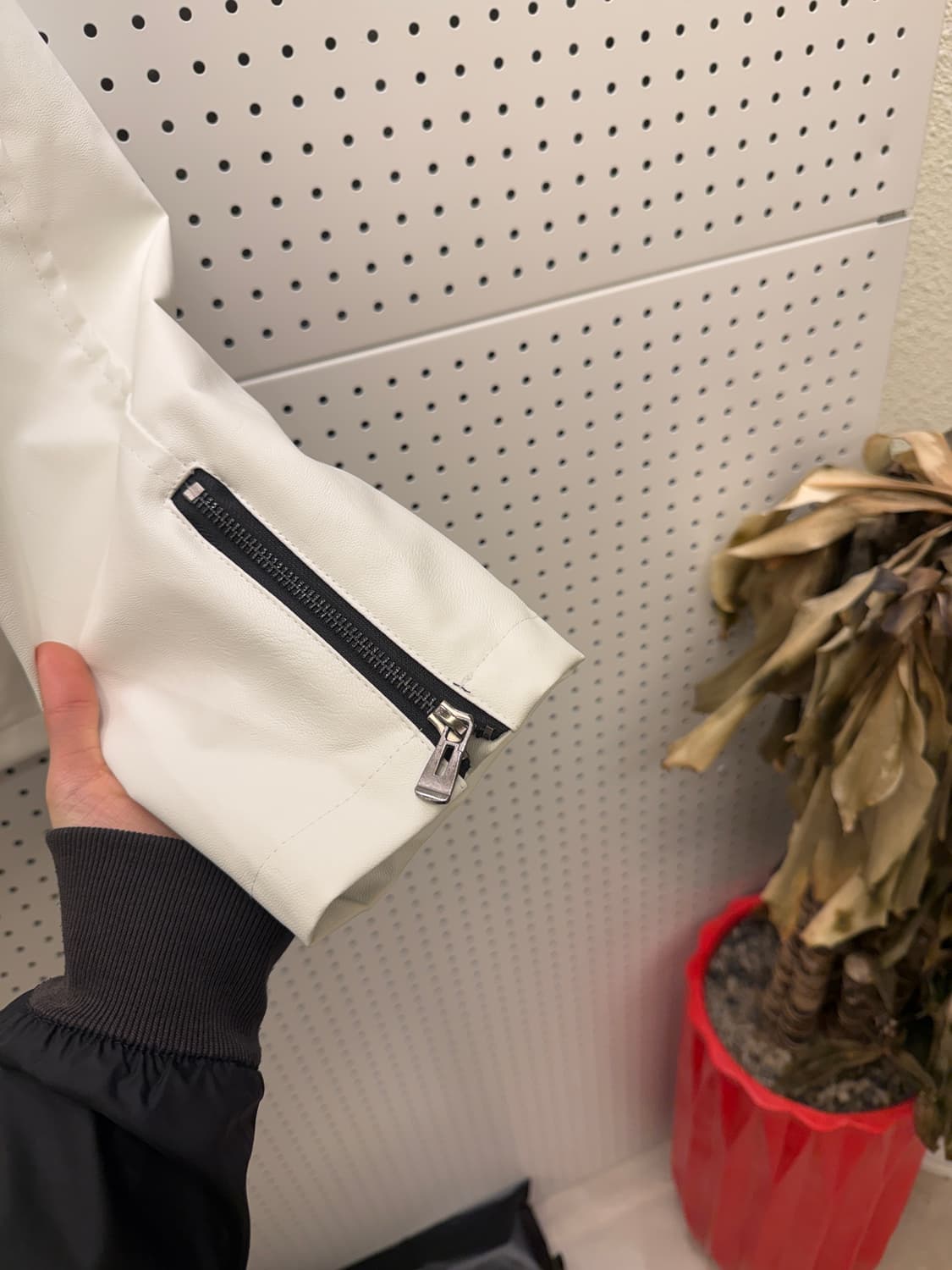 페라리 투톤 빅로고 레더 자켓 U345 상품이미지4