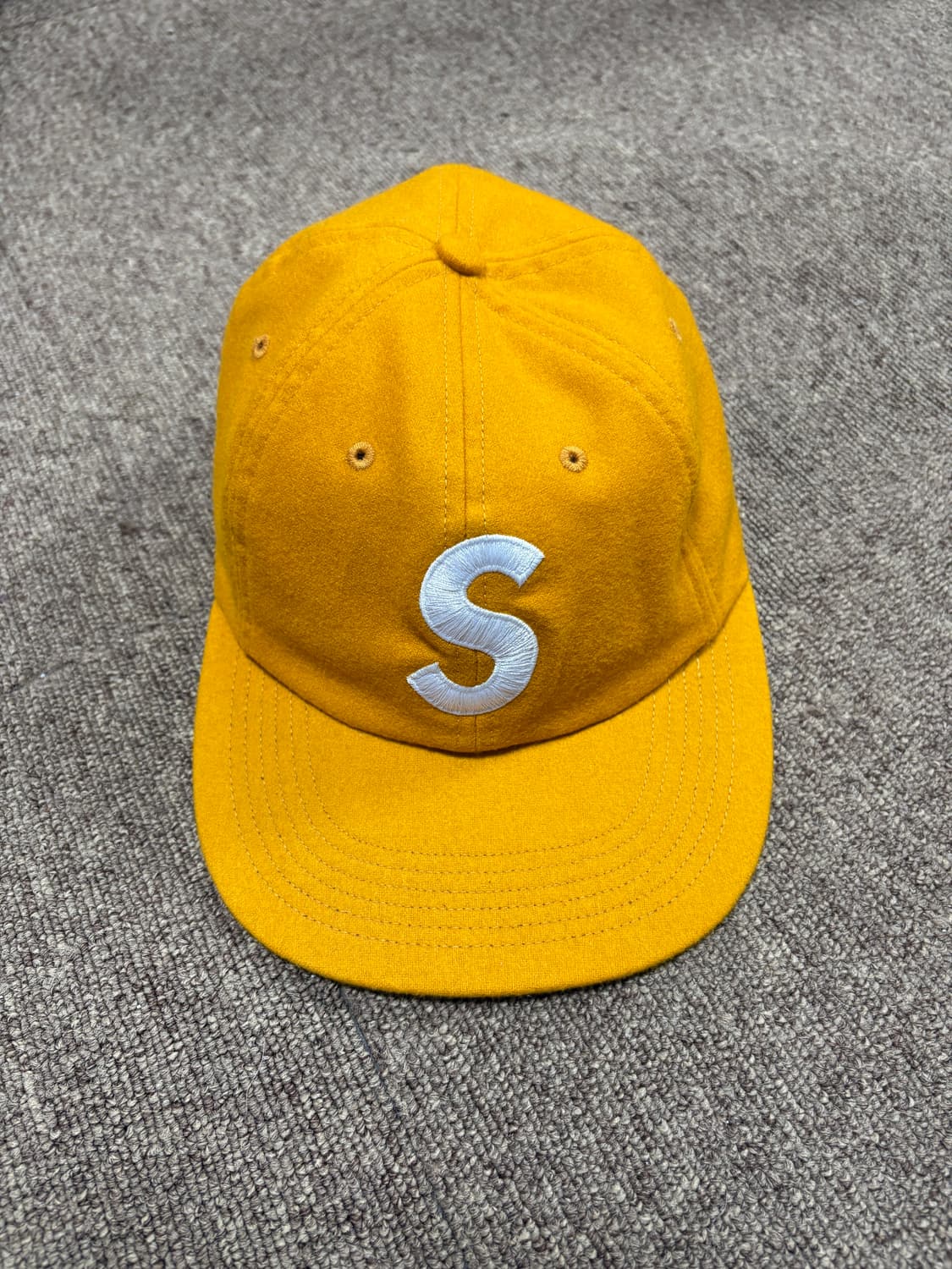 슈프림 s로고 울 캠프캡 머스타드 상품이미지2