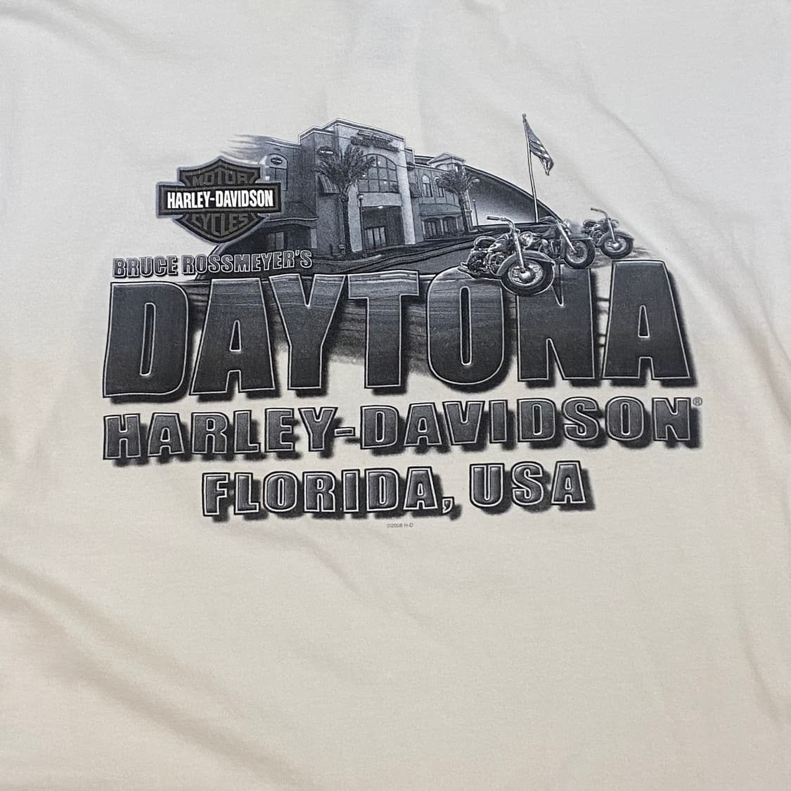 미국 빈티지 할리데이비슨 로고 플로리다 레어 반팔티 흰티셔츠 상품이미지7