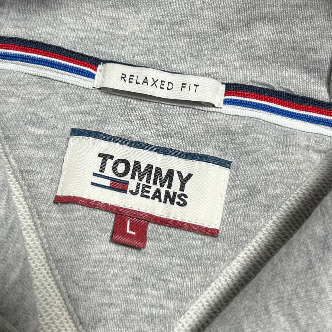 [L] Tommy 타미진스 그레이 베이직 후드티 상품이미지5