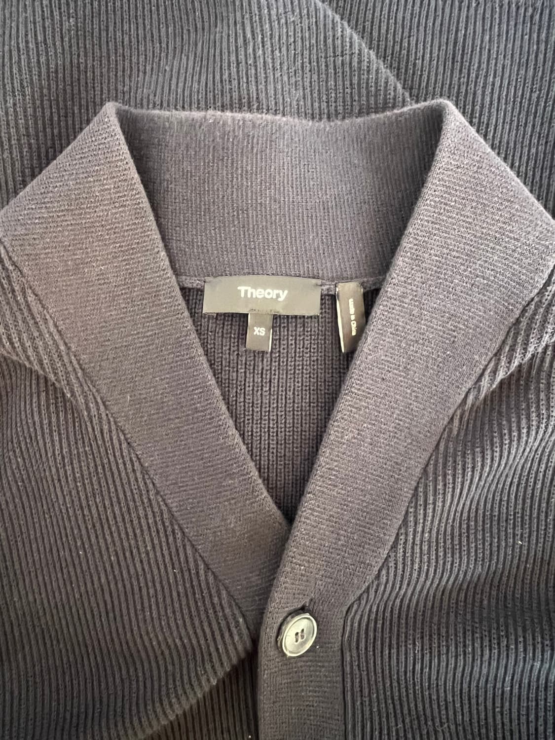 띠어리 남성 네이비 숄카라가디건 코튼가디건 상품이미지5