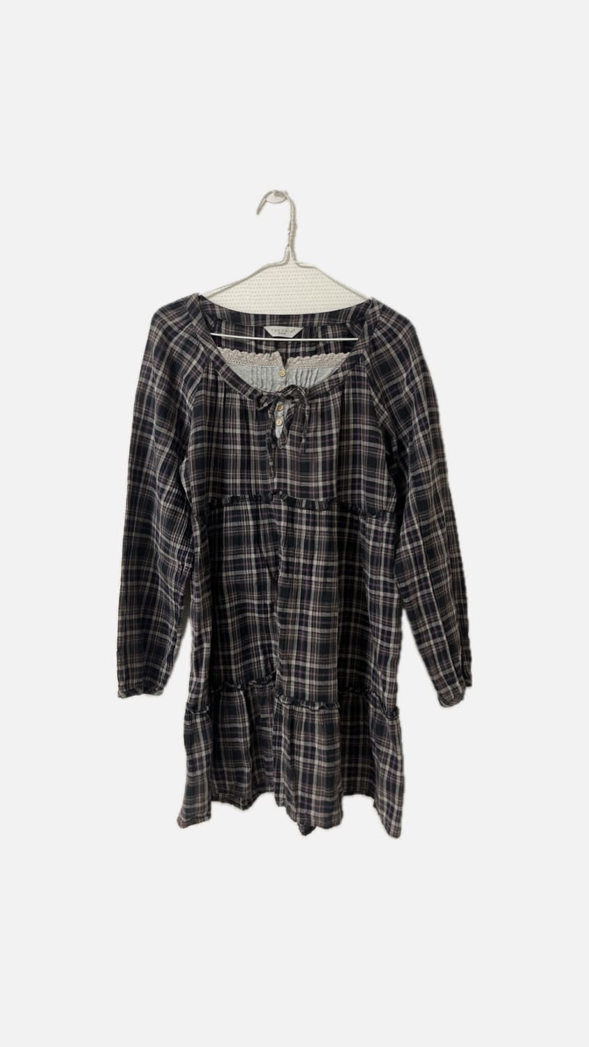 THEORIA 세오리아 체크 프릴 원피스 M 상품이미지1