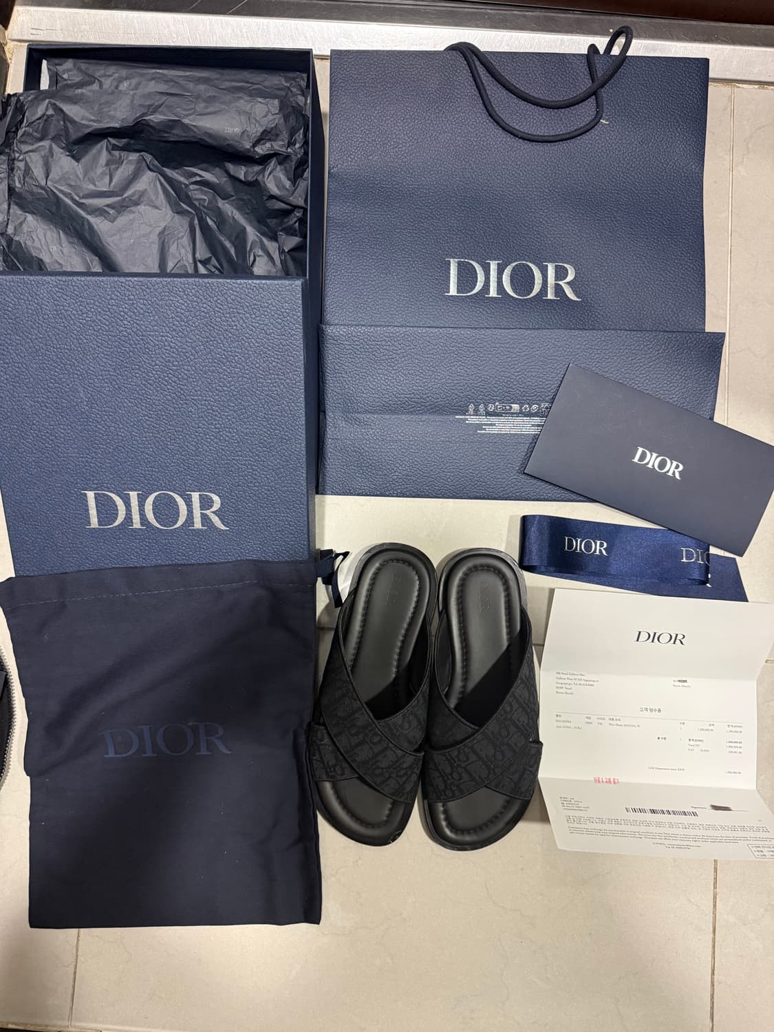 [당일출고,풀박스] 25년 신형 새상품급 디올 알리아스 슬리퍼 상품이미지1