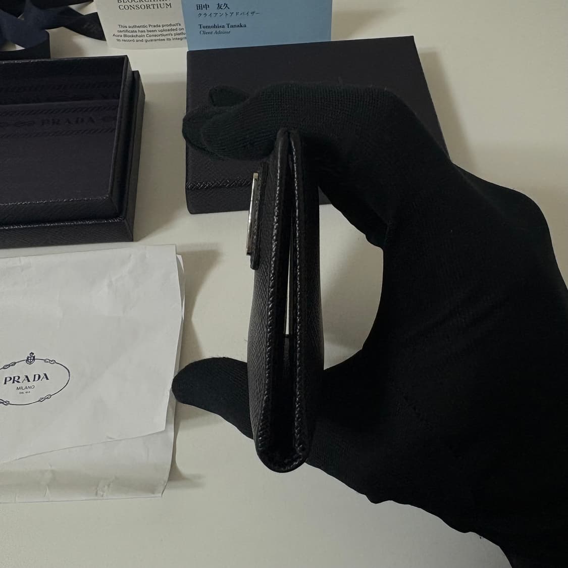 PRADA 프라다 2MC101 내장칩 사피아노 신형로고 카드 지갑 풀박스 상품이미지2