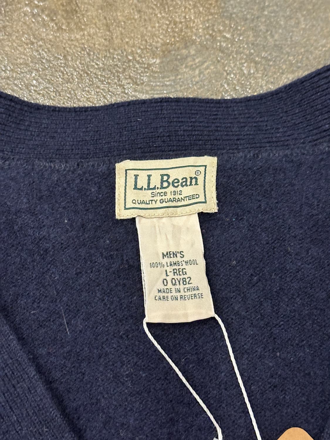 L.L.Bean 엘엘빈 램스울 네이비  니트 가디건 L 상품이미지3