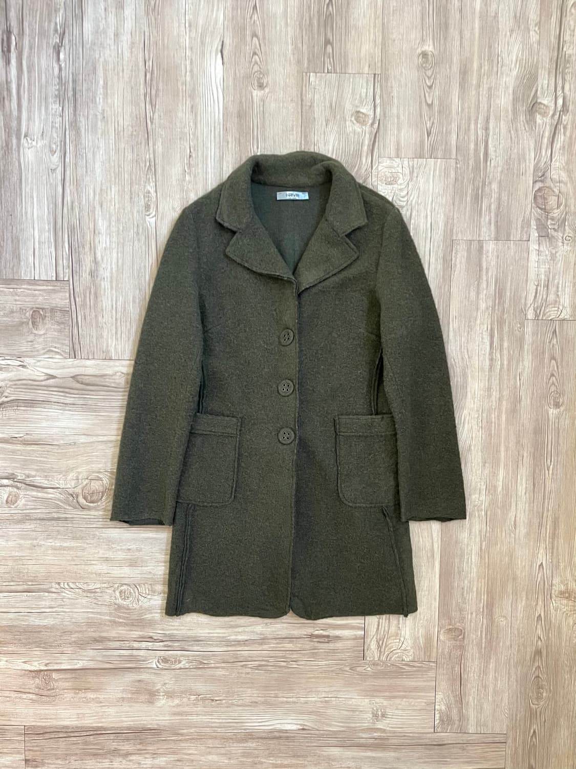 ELEONORA 올리브 카키 울 코트 상품이미지1