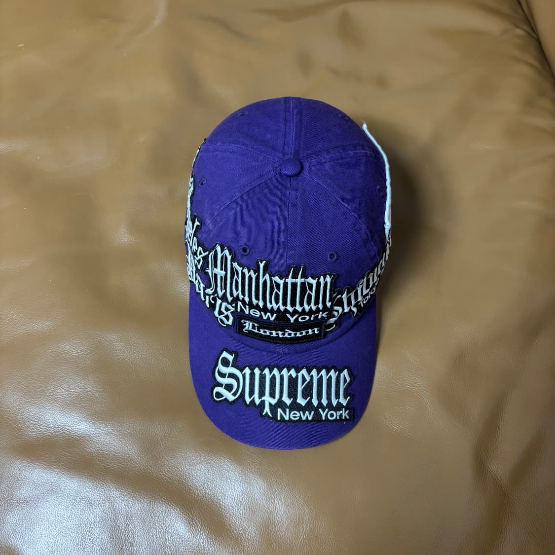 Supreme 슈프림 6패널 볼캡 모자 City Patch Purple 상품이미지5