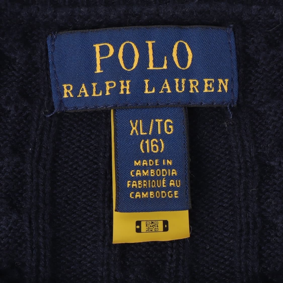 폴로 랄프로렌 QR 네이비 케이블 니트 가디건 상품이미지8