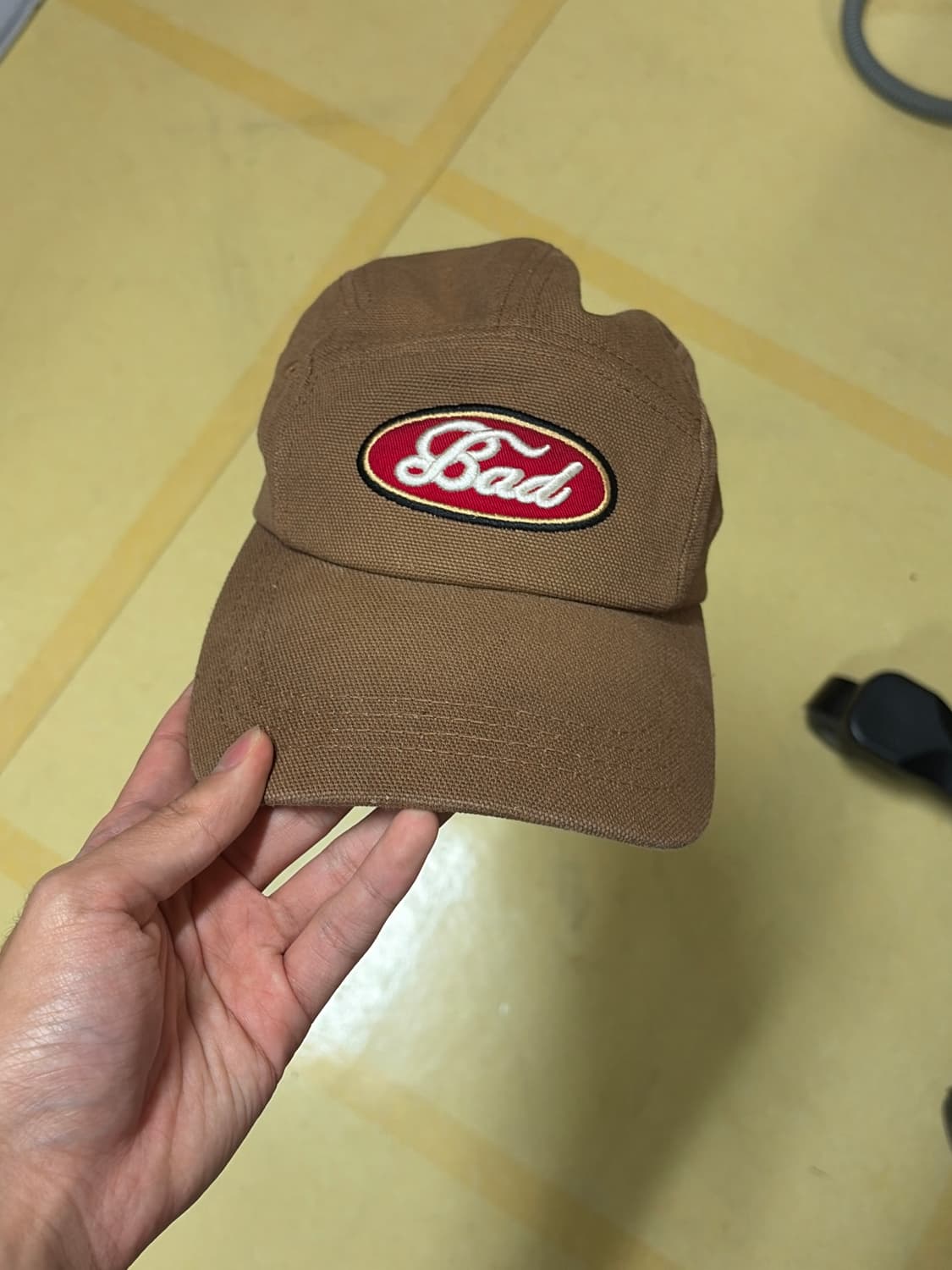 배드블러드 오발 로고 워시드 캠프캡 - 브라운 상품이미지7