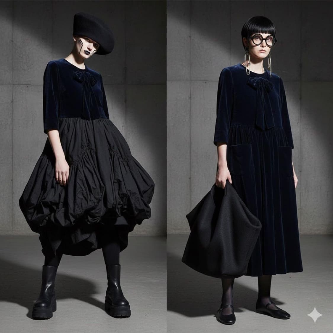 꼼데가르송 걸 벨벳 리본 원피스 상품이미지4