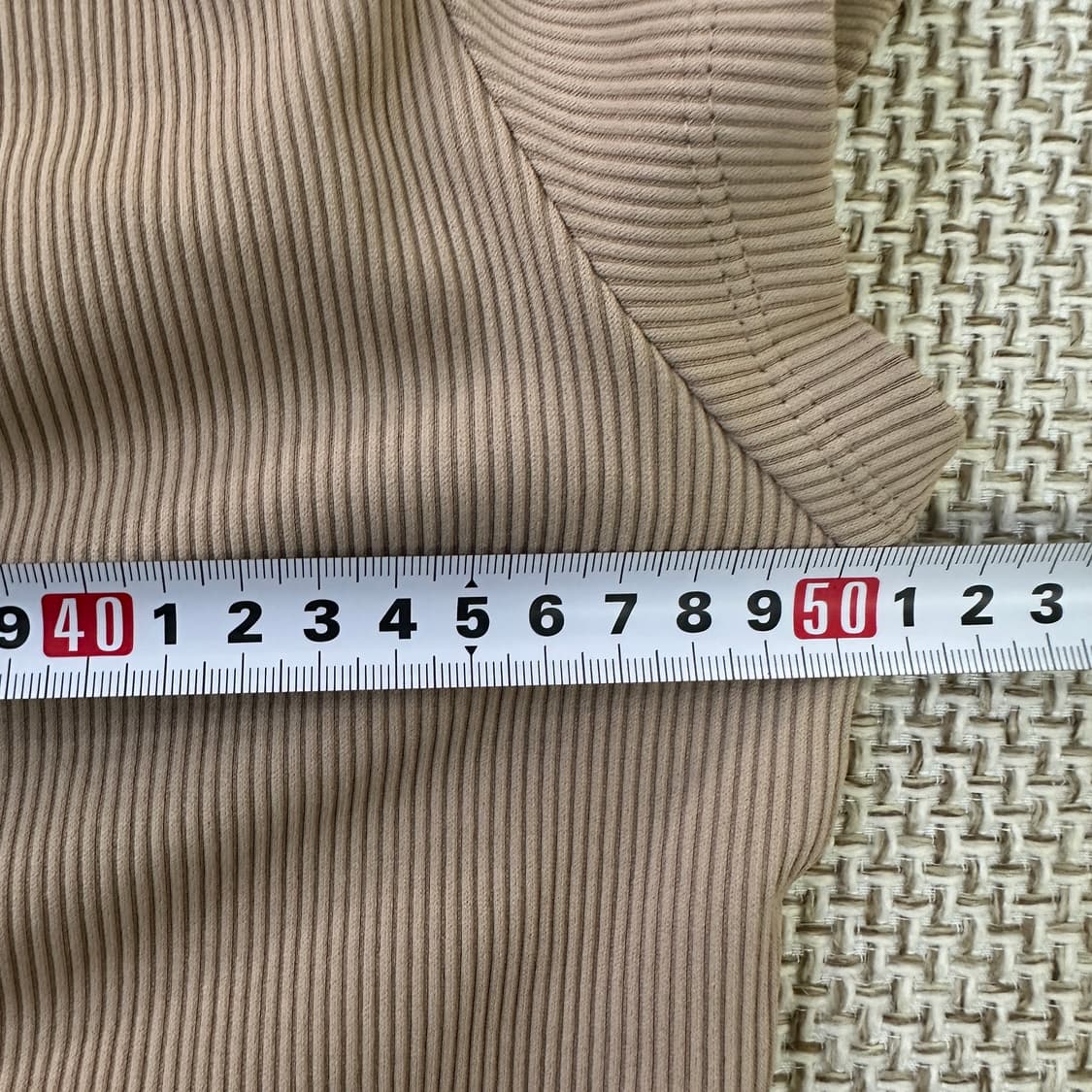 XL 새상품 H&M 골지 스트링 크롭 0326D 상품이미지5