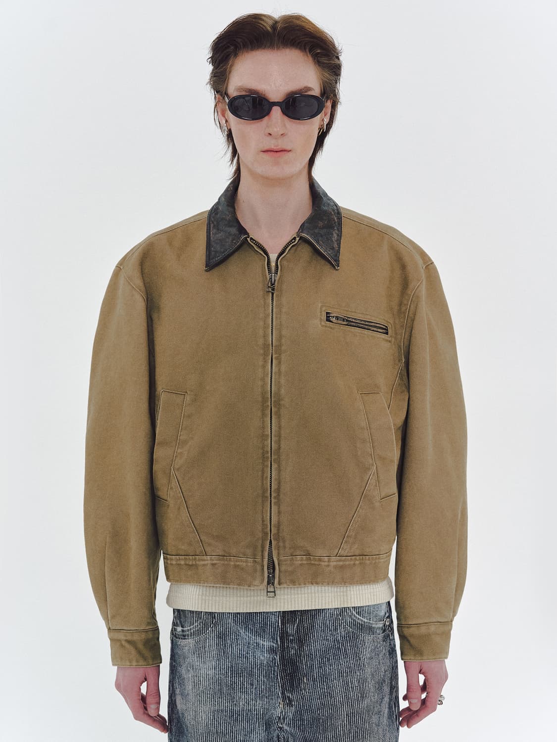 MMIC PIERRE JACKET 피에르 워크 자켓 네이비 베이지 칼하트 상품이미지3