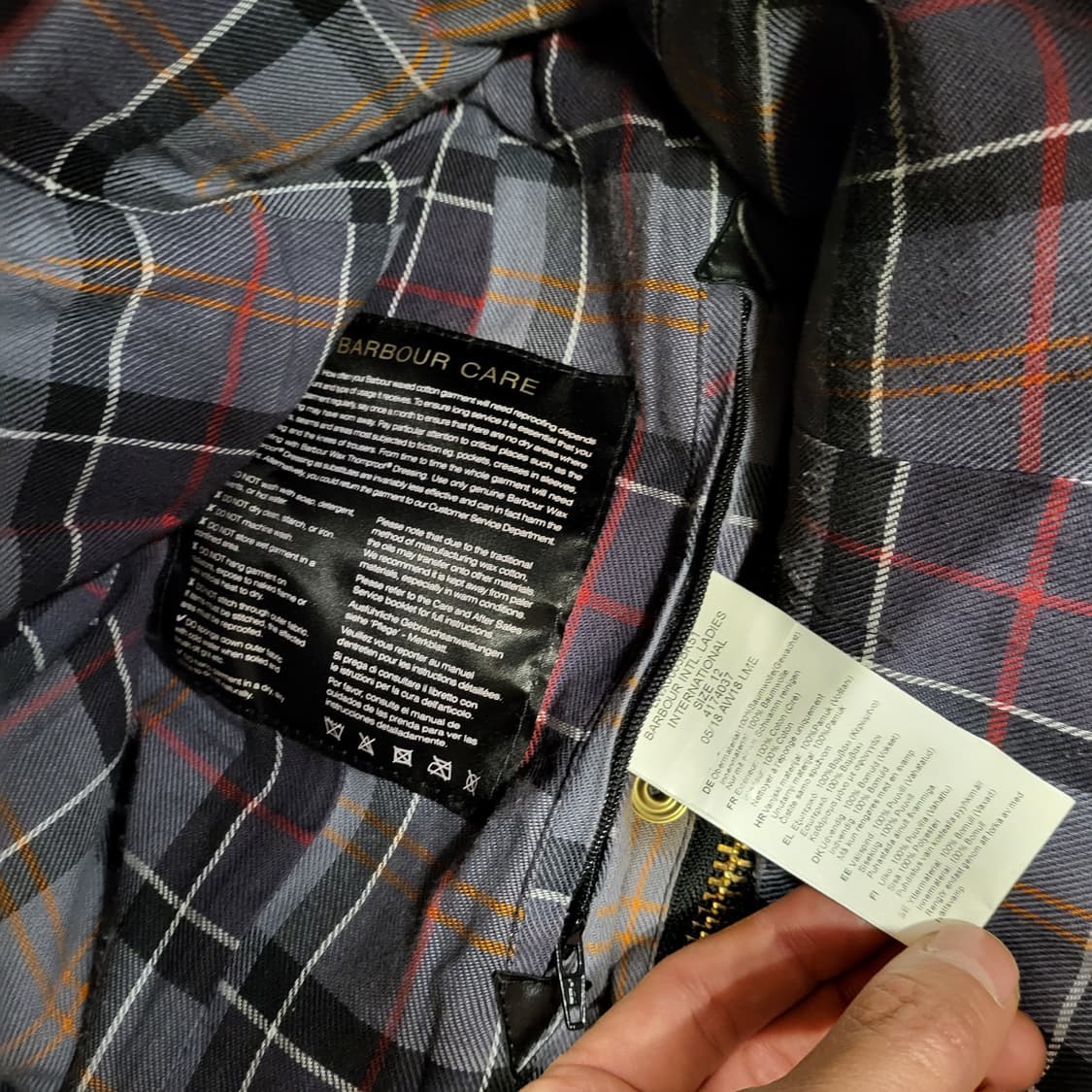 Barbour 바버 인터네셔널 왁스 자켓 (UK12) 상품이미지9