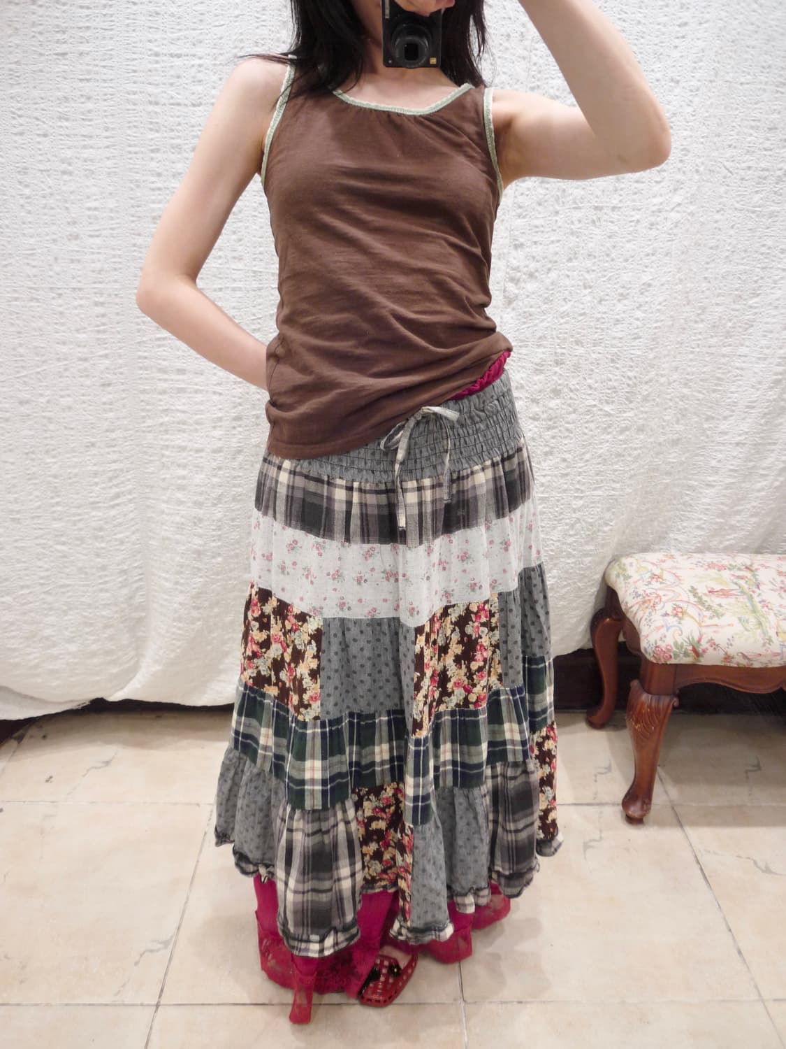 Lovely patchwork skirt 상품이미지7