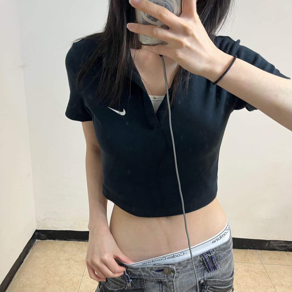 Nike crop collar t-shirt  상품이미지2