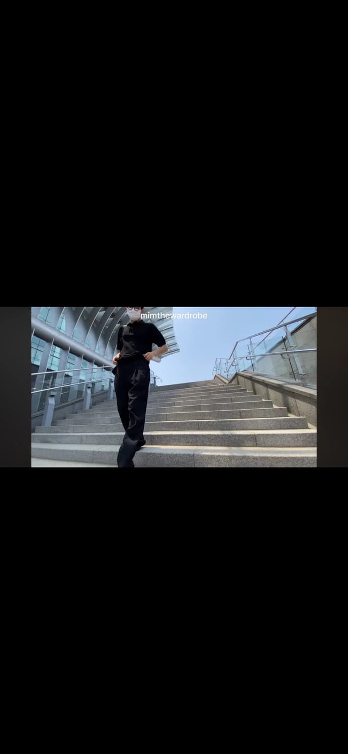 무료배송) 밈더워드로브 카프리 메쉬 하프 니트 블랙 2 size 상품이미지3
