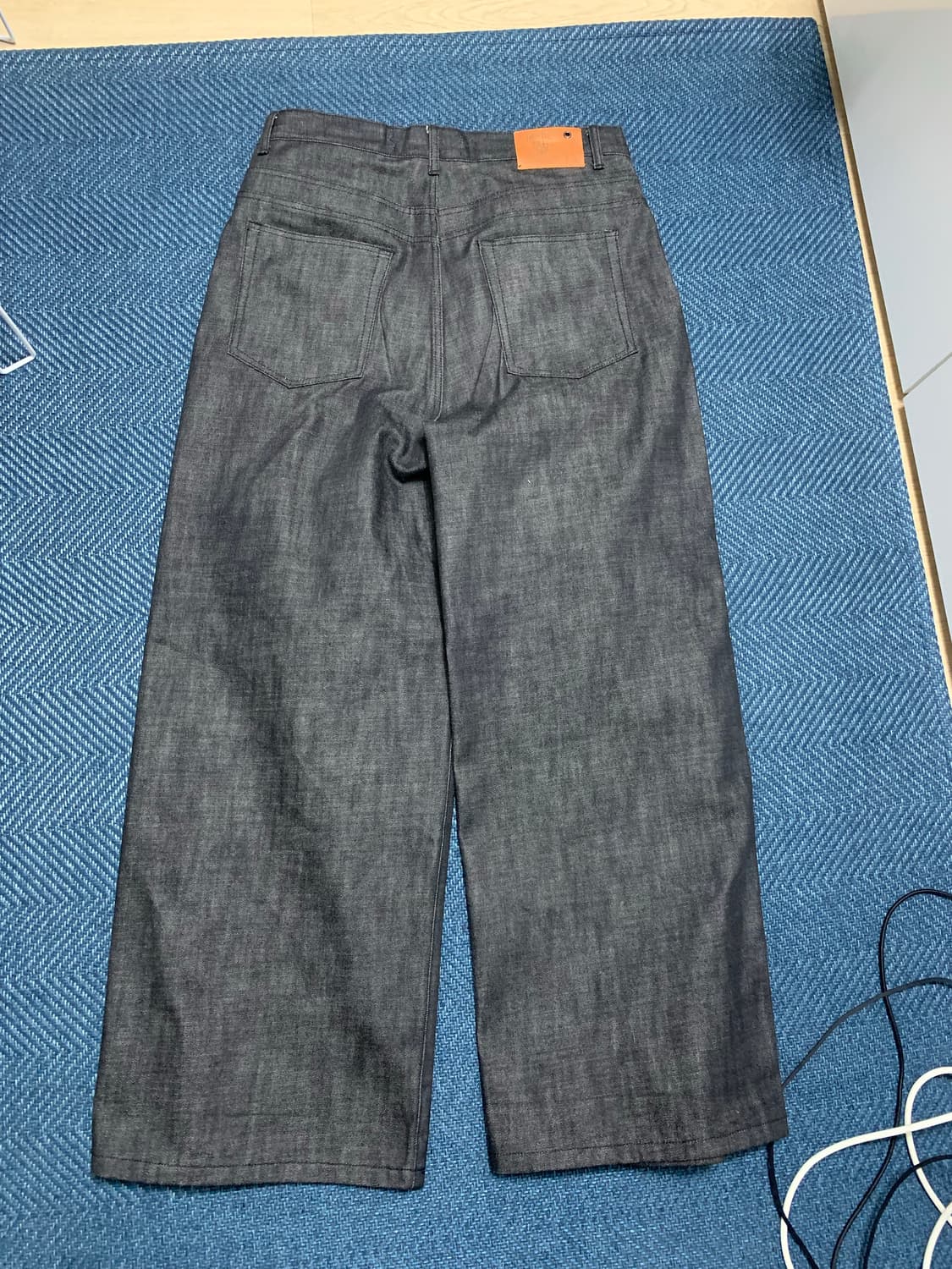 노페이스스튜디오 로우 데님 울트라 루즈핏 스트럭쳐 블랙 상품이미지3