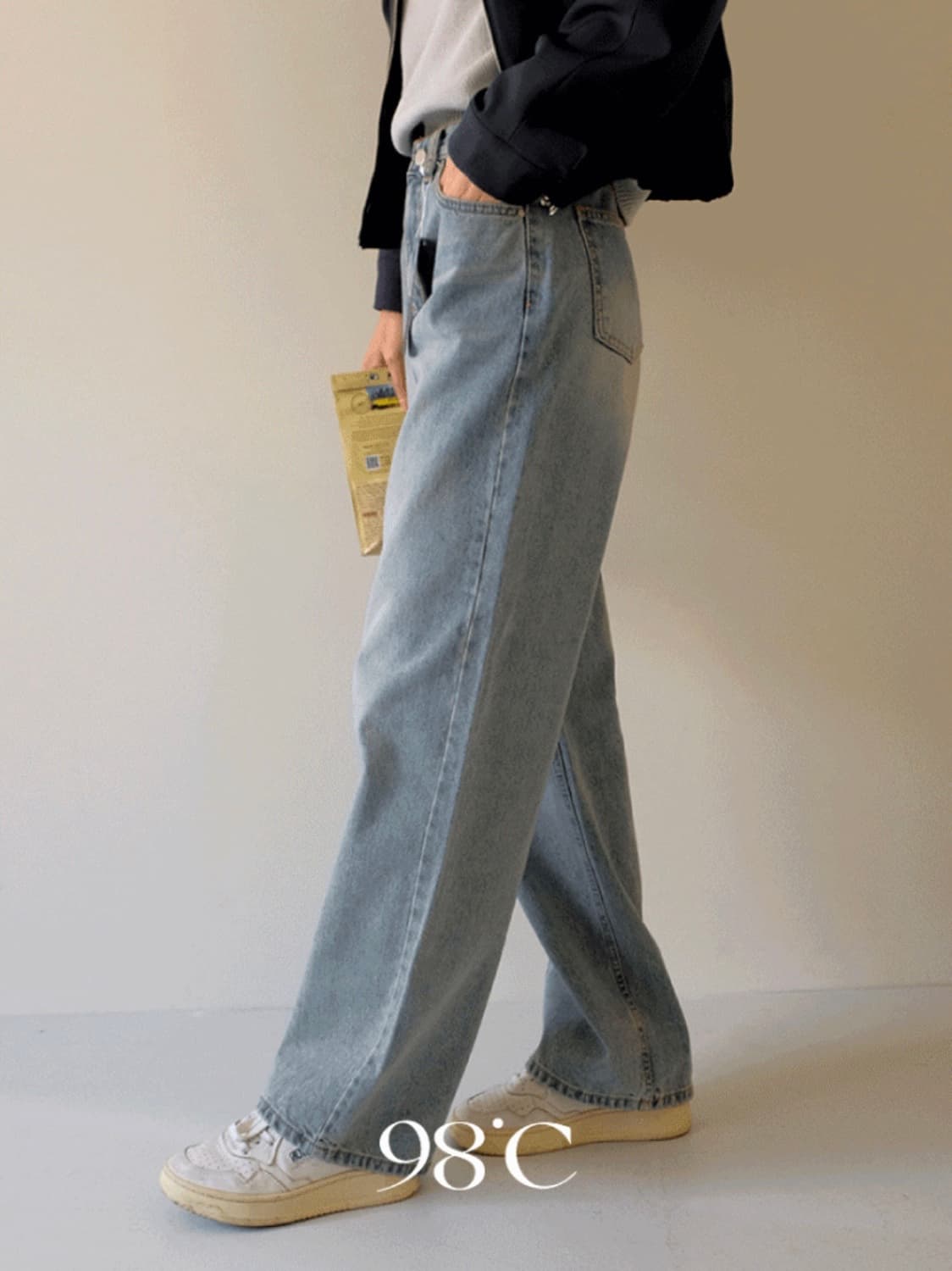 (미개봉, 새상품) 98도씨 오키 틴라이트 블루 와이드 데님 상품이미지2