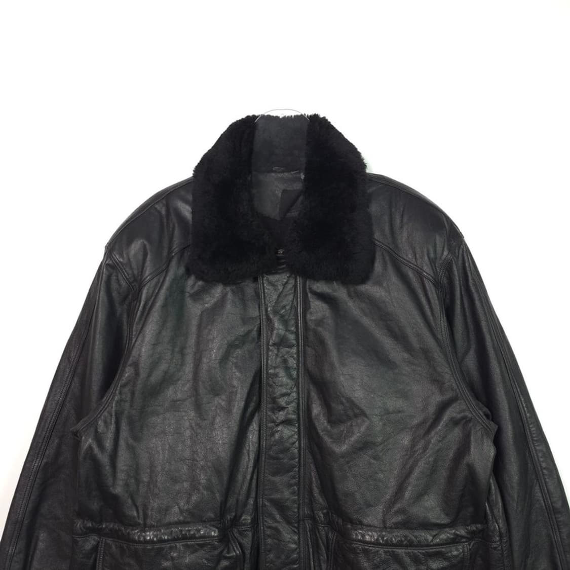 90s 빈티지 아카이브 그런지 무드 레더 필드 자켓 2XL 상품이미지3