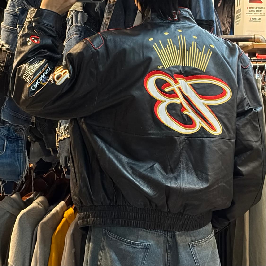 [No.9] JH Design 버드 와이저 레더 레이싱자켓 상품이미지9