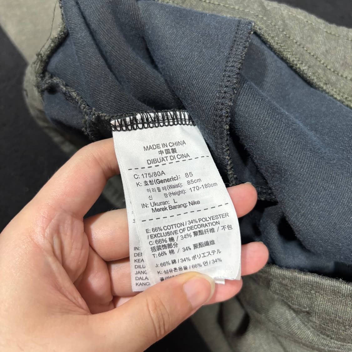 L 나이키 테크팩 카키 조거팬츠 상품이미지5