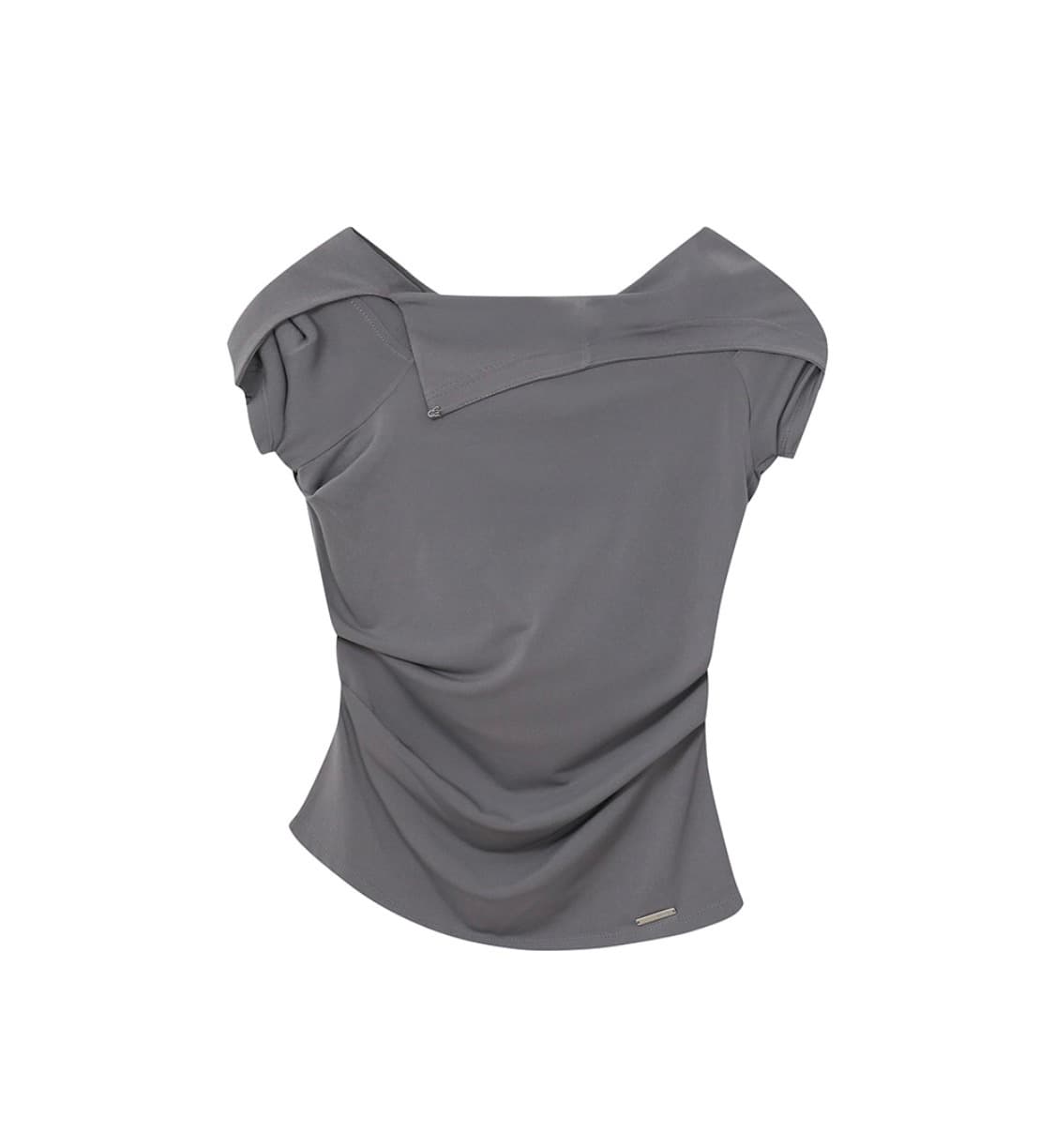 미세키서울 Draped mod hoodie top GREY 상품이미지1