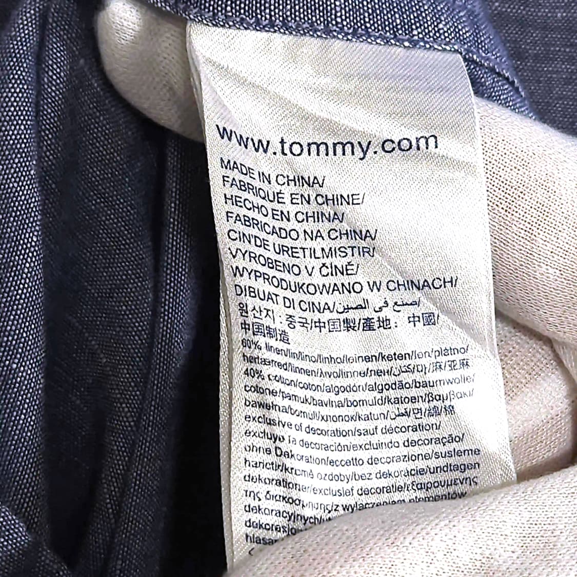 95)Tommy 타미 린넨코튼 반팔 셔츠 상품이미지5
