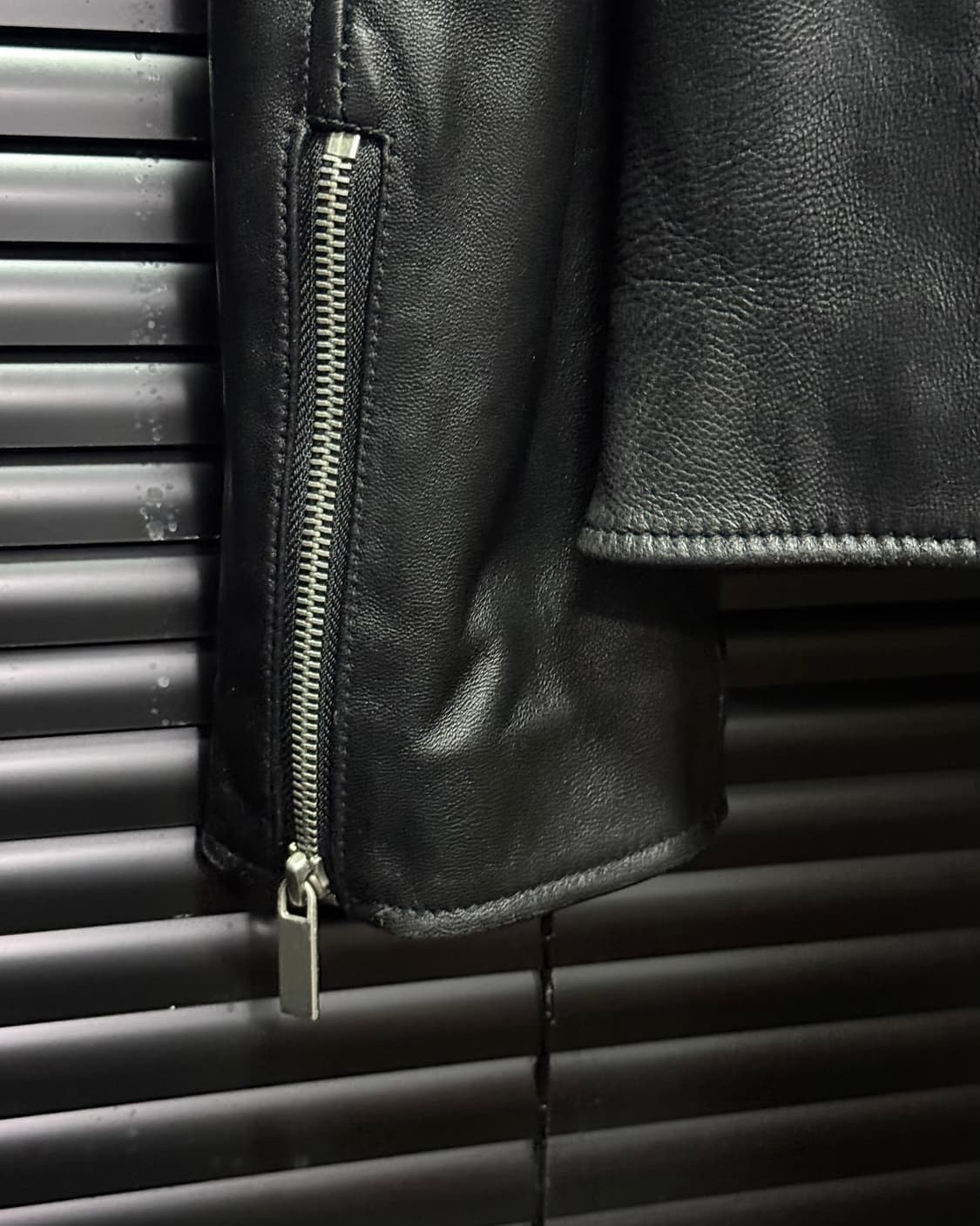 이스트 쿤스트 양가죽 가죽 레더 라이더 바이커 자켓 L 100 락시크 상품이미지5