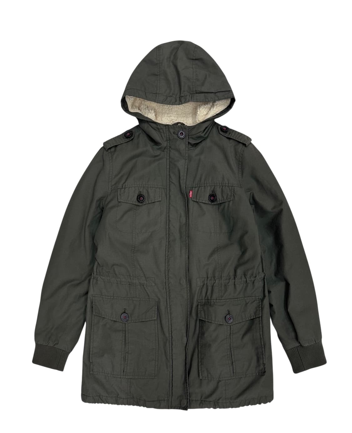 리바이스 뽀글이기모 야상자켓 카키 (여성M) 상품이미지1