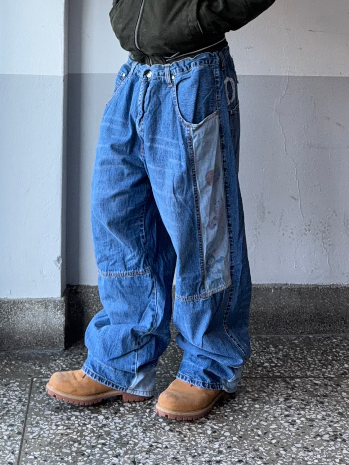 빈티지 패치 디테일 힙합팬츠 상품이미지2