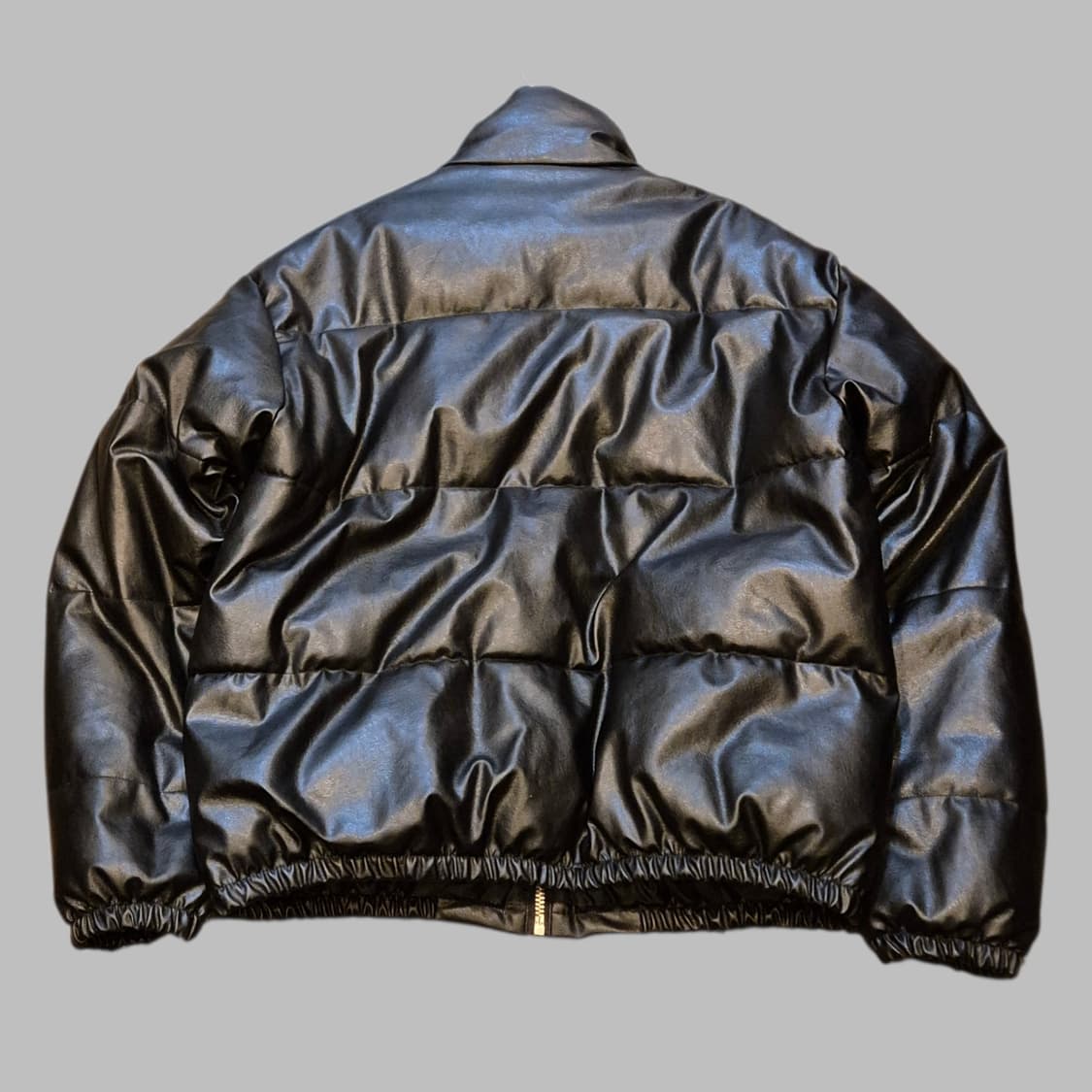 FREE(착샷잇음) 블랙 버핑레더 패딩점퍼  상품이미지2