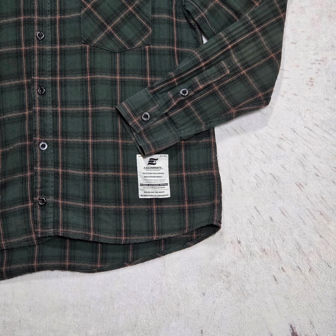 필루미네이트 그린 브라운 체크 셔츠 상품이미지3